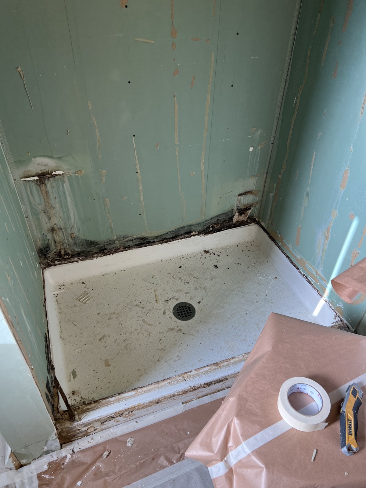 Before - Shower renovation and mold remediation Aurora CO